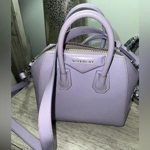Givenchy Shiny Lord Calfskin Mini Antigona Lilac